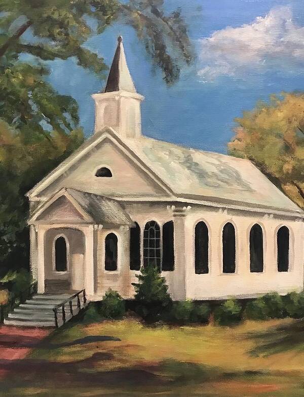 Church Poster featuring the painting Fair Haven United Methodist Church by Gloria Smith