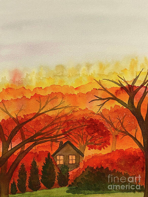 Fall Colors Poster featuring the painting Fall Colors by Lisa Neuman