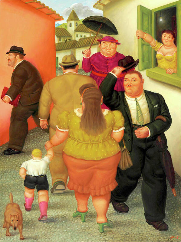 Fernando Botero, The Street Poster by Dan Hill Galleries - Fine Art America