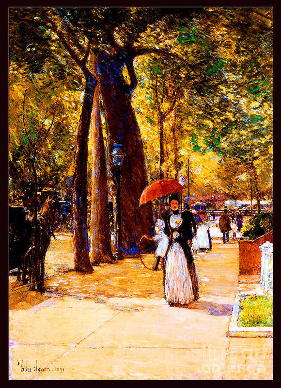 Hassam Poster featuring the painting Fifth Avenue at Washington Square 1891 by Frederick Childe Hassam