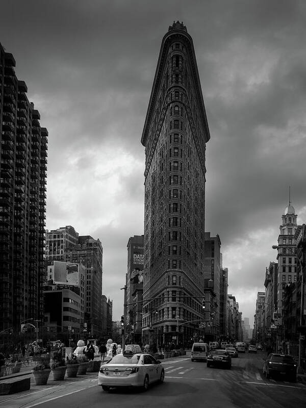 Black And White Poster featuring the photograph Flatiron Building, New York by Serge Ramelli