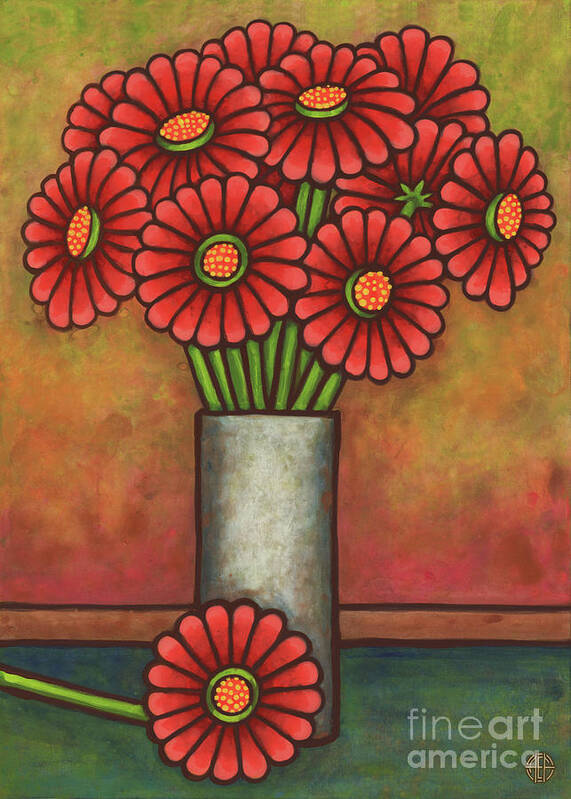 Vase Of Flowers Poster featuring the painting Floravased 22 by Amy E Fraser