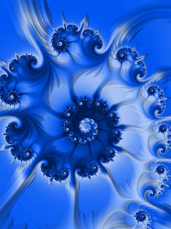 Fractal Poster featuring the digital art Flow #2 by Mary Ann Benoit