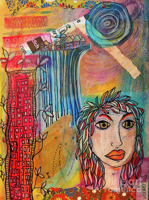 Focused Poster featuring the mixed media Focused by Mimulux Patricia No