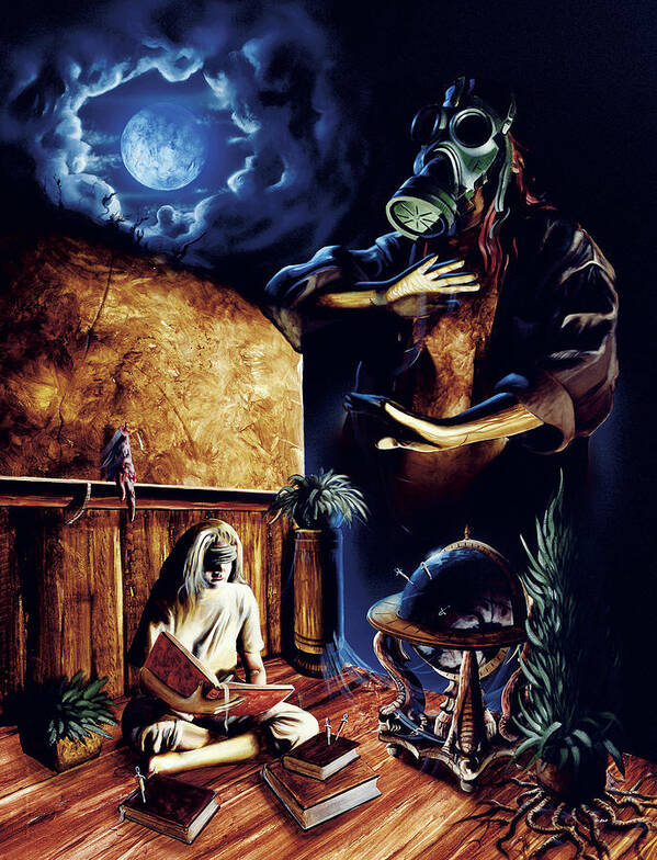Nocturnal Poster featuring the painting For All Eternity by Sv Bell