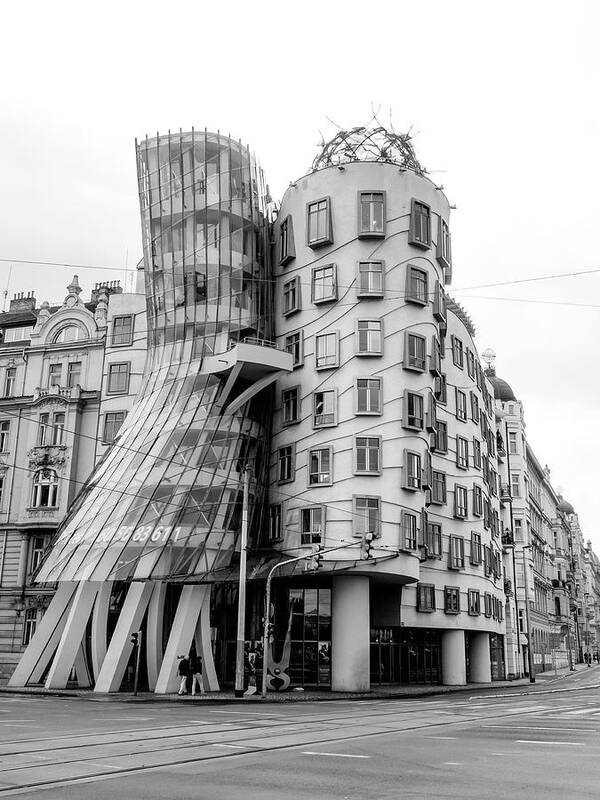 Frank Gehry Poster featuring the photograph Frank Gehry's Dancing House in Prague, Czech Republic by Pak Hong