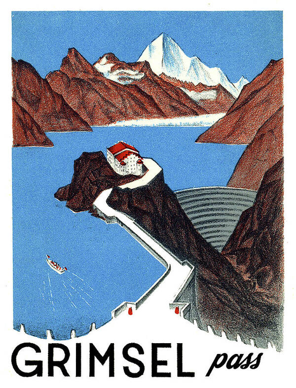 Grimsel Poster featuring the digital art Grimsel Pass by Long Shot