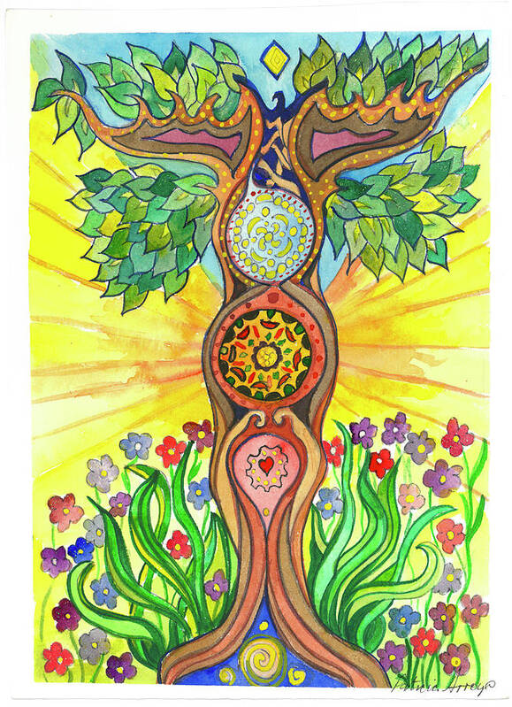 Mandala Poster featuring the painting Growth by Patricia Arroyo