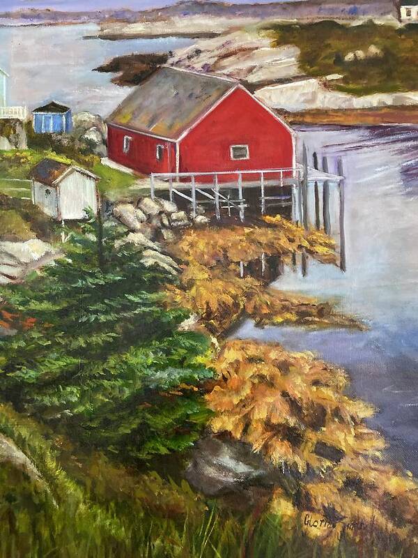 Halifax Poster featuring the painting Peggy Cove by Gloria Smith