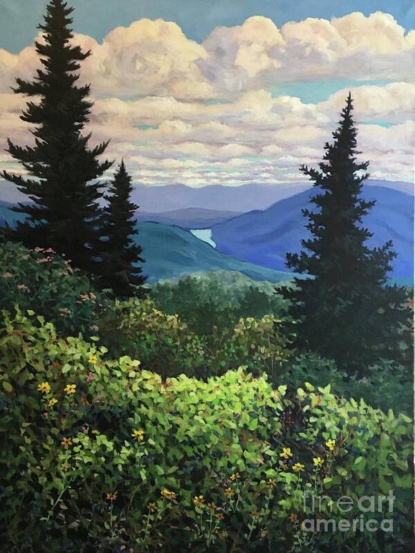 Blue Ridge Parkway Poster featuring the painting Heart of the Blue Ridge by Anne Marie Brown