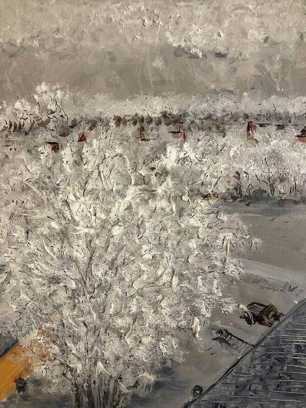 Winter Poster featuring the painting Hoarfrost by Bethany Beeler