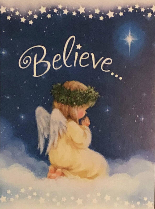 Christmas Poster featuring the photograph Holiday Angel Card by Lorraine Palumbo