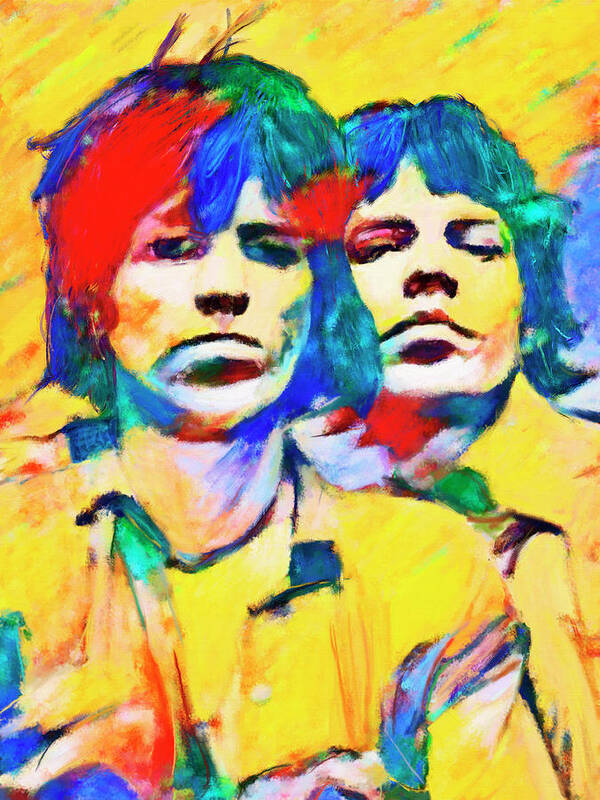 Keith Richards Poster featuring the painting Jagger Richards by James Shepherd