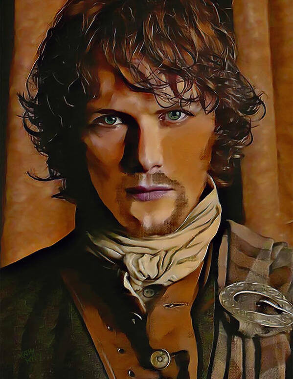 Jamie Fraser Poster featuring the mixed media Jamie Fraser by Kathy Kelly