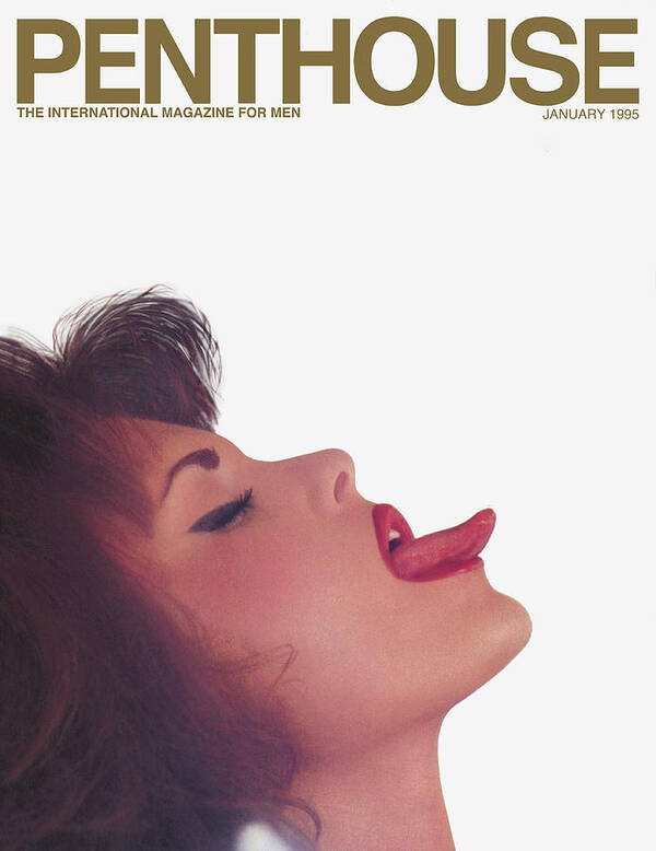 Tongue Poster featuring the photograph January 1995 Penthouse Cover Featuring Gina LaMarca by Penthouse
