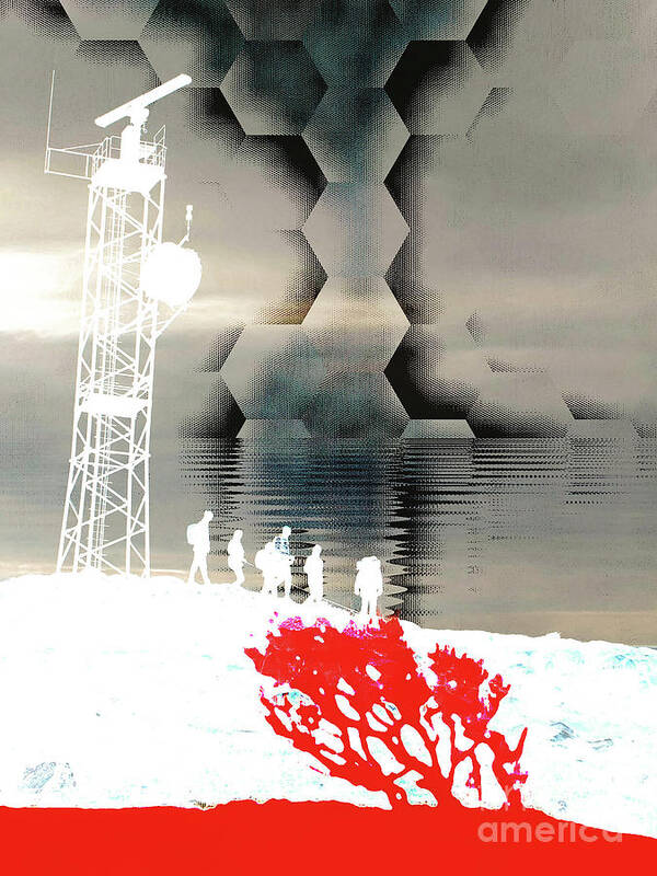 Art Poster featuring the digital art Journey to Inner Earth by Alexandra Vusir