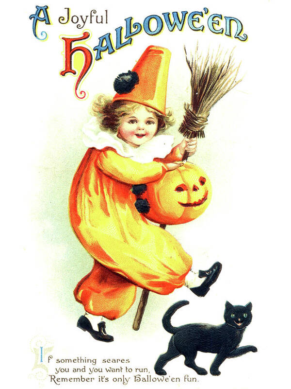 Joyful Poster featuring the digital art Joyful Halloween by Long Shot