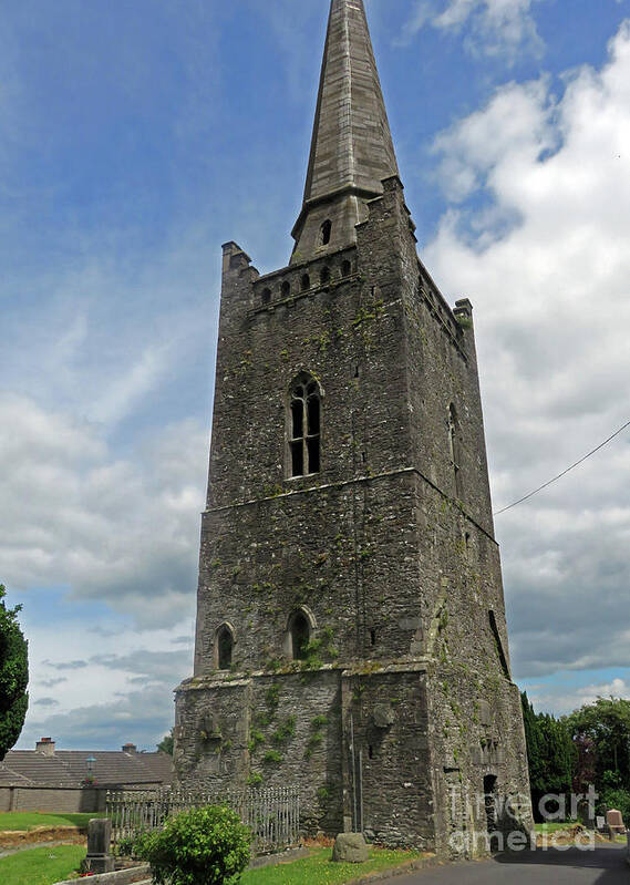 Bell Tower Poster featuring the photograph Kells Bell Tower by Cindy Murphy