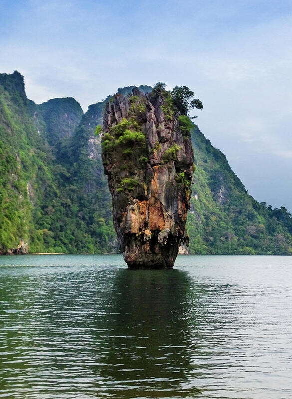 James Bond Island Poster featuring the photograph Khao Ta Pu Rock at James Bond Island, Thailand by Christine Ley