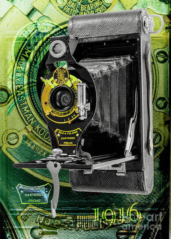 Kodak Poster featuring the digital art Kodak No. 2a Folding Cartridge Premo by Anthony Ellis