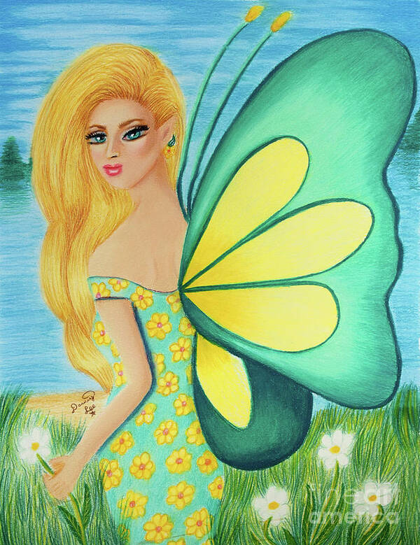 Art Poster featuring the painting Lake Fairy by Dorothy Lee