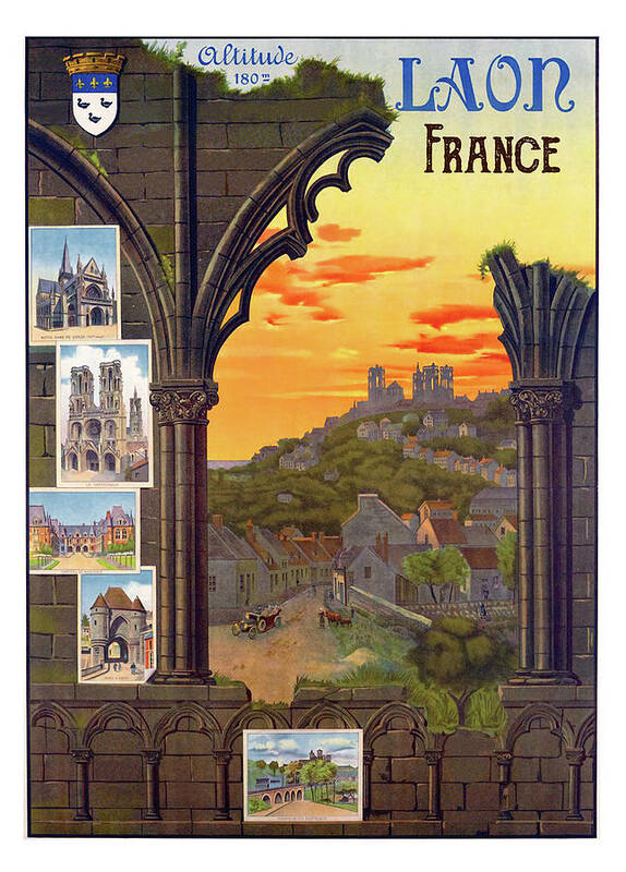 Laon Poster featuring the digital art Laon, France by Long Shot