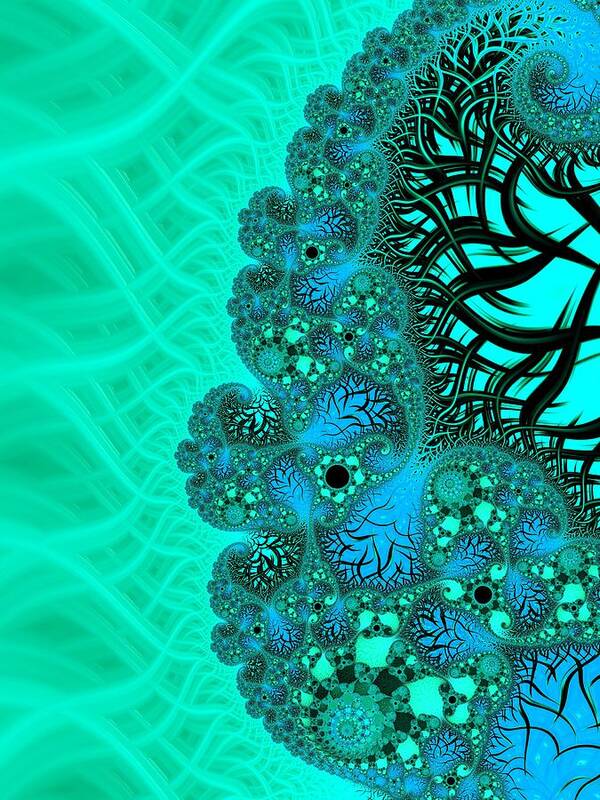 Fractal Poster featuring the digital art Let it Go #3 by Mary Ann Benoit