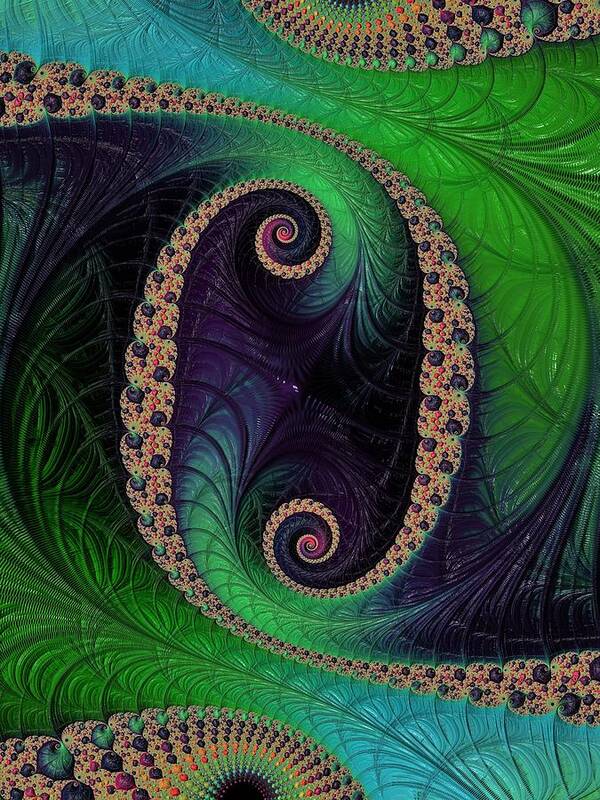 Fractal Poster featuring the digital art Lion's Gate #3 by Mary Ann Benoit