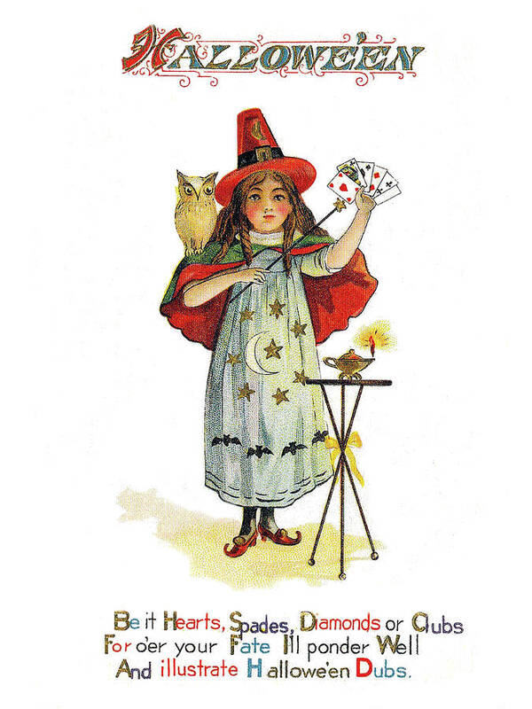 Little Girl Poster featuring the digital art Little Witch is Doing Tricks by Long Shot