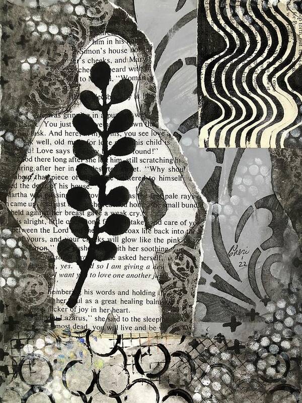  Mixed Media Poster featuring the painting Living In Me by Cheri Wollenberg