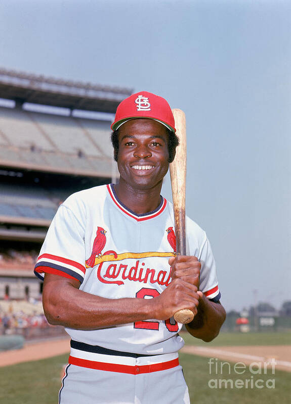 St. Louis Cardinals Poster featuring the photograph Lou Brock by Lou Requena