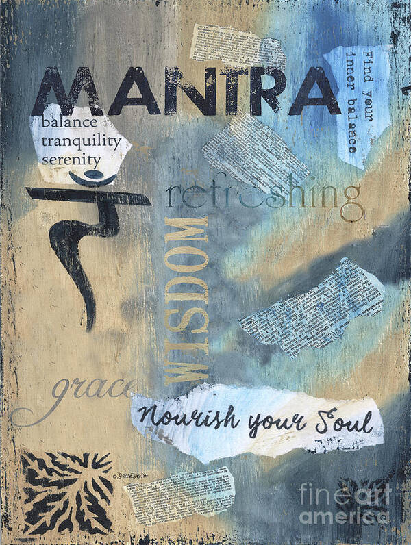 Mantra Poster featuring the painting Mantra 2 by Debbie DeWitt