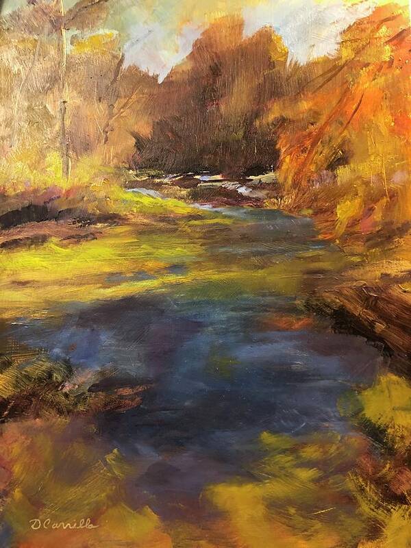 Springscape Poster featuring the painting Maramec Springs II by Donna Carrillo