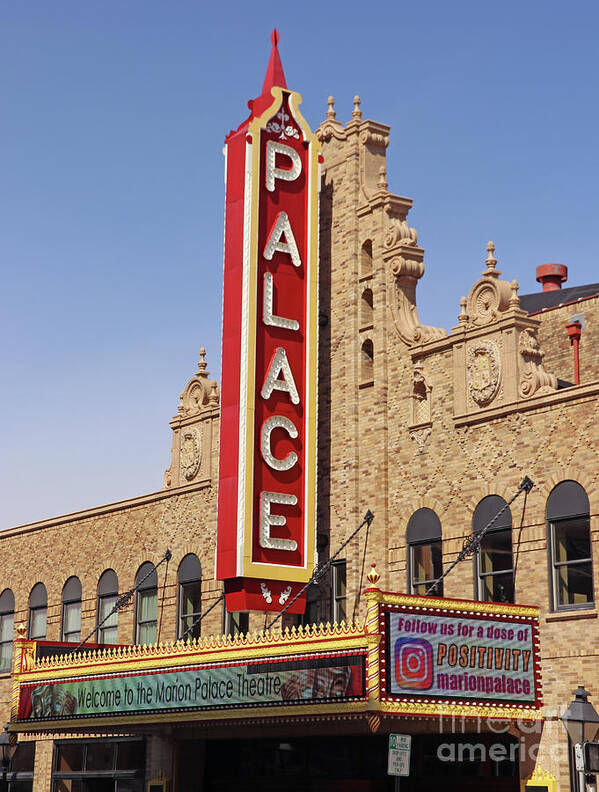 Palace Theatre Poster featuring the photograph Marion Palace Theatre 3810 by Jack Schultz