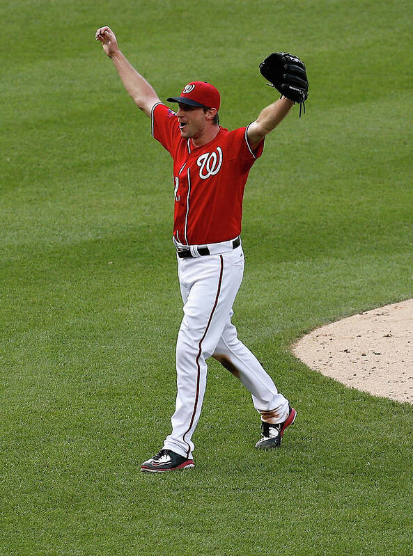 People Poster featuring the photograph Max Scherzer by Rob Carr