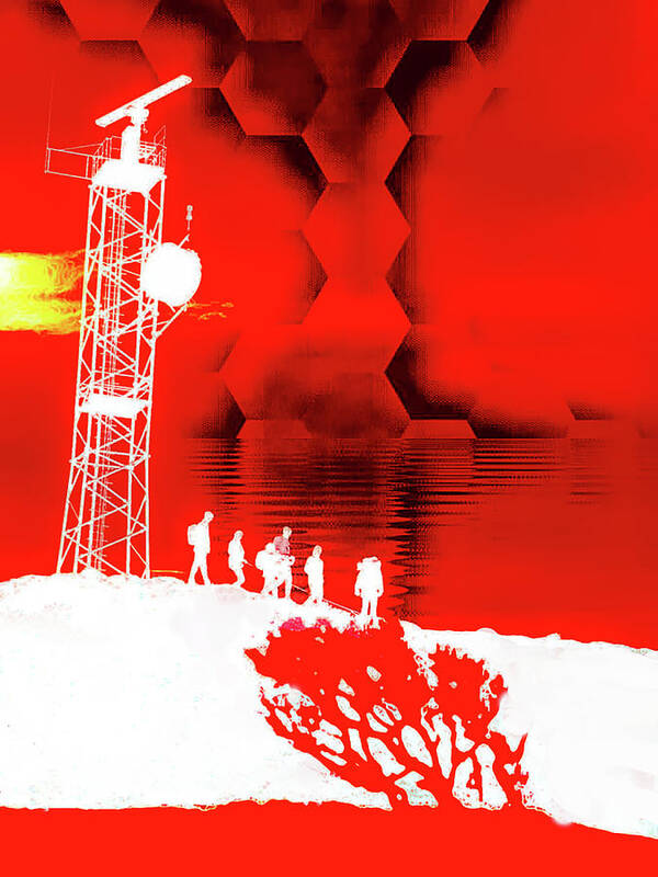 Art Poster featuring the digital art Mission Red Mars by Alexandra Vusir