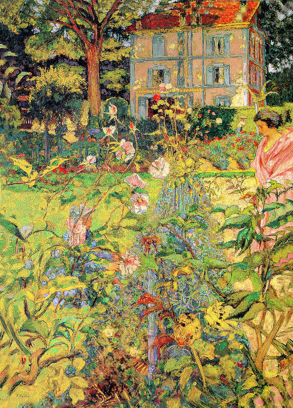 Edouard Vuillard Poster featuring the painting Morning in the Garden at Vaucresson by Edouard Vuillard