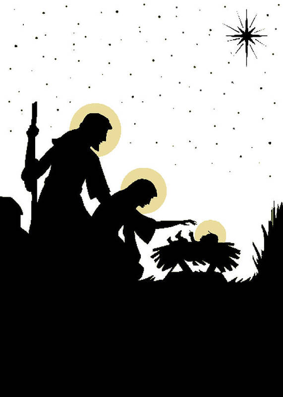 Nativity Poster featuring the photograph Nativity at Dark by Munir Alawi