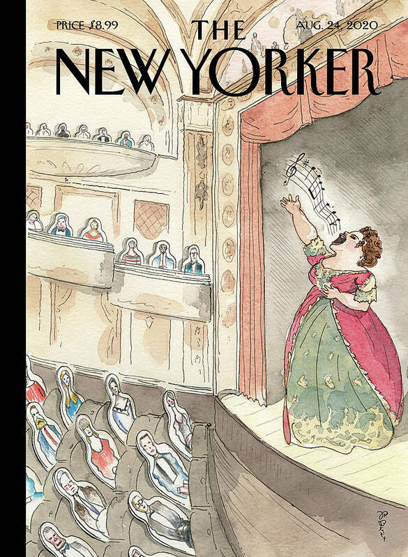 Packed House Poster featuring the painting New Yorker August 24, 2020 by Barry Blitt