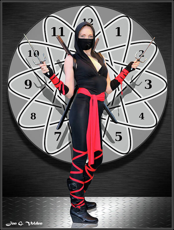 Ninja Poster featuring the photograph Ninja Time by Jon Volden