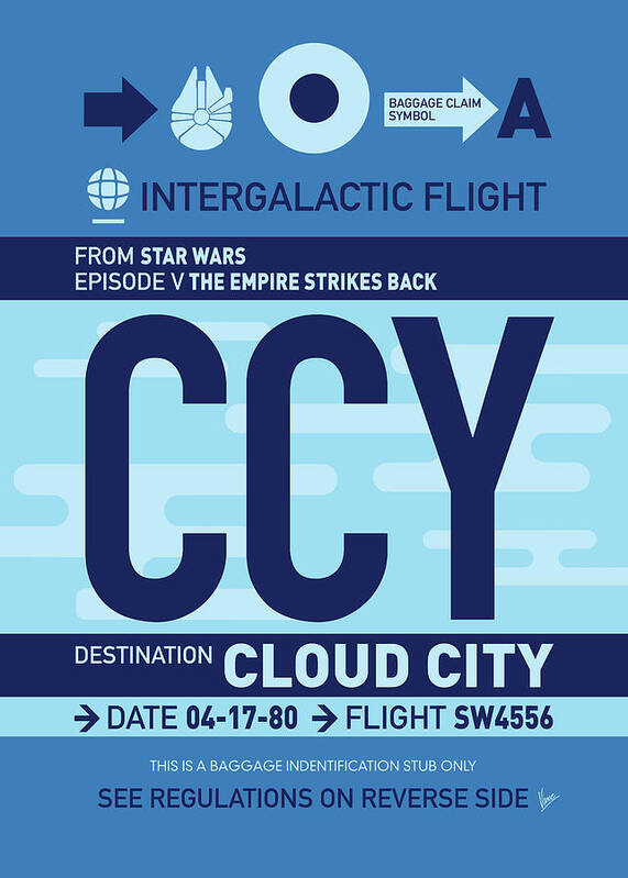 Star Poster featuring the digital art No005 MY Cloud City Luggage Tag Poster by Chungkong Art