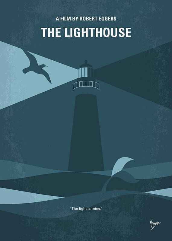 The Lighthouse Poster featuring the digital art No1183 My The Lighthouse minimal movie poster by Chungkong Art