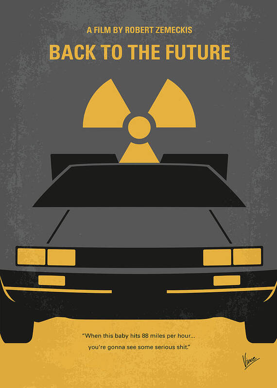 Back To The Future Poster featuring the digital art No183 My Back to the Future minimal movie poster-part II by Chungkong Art
