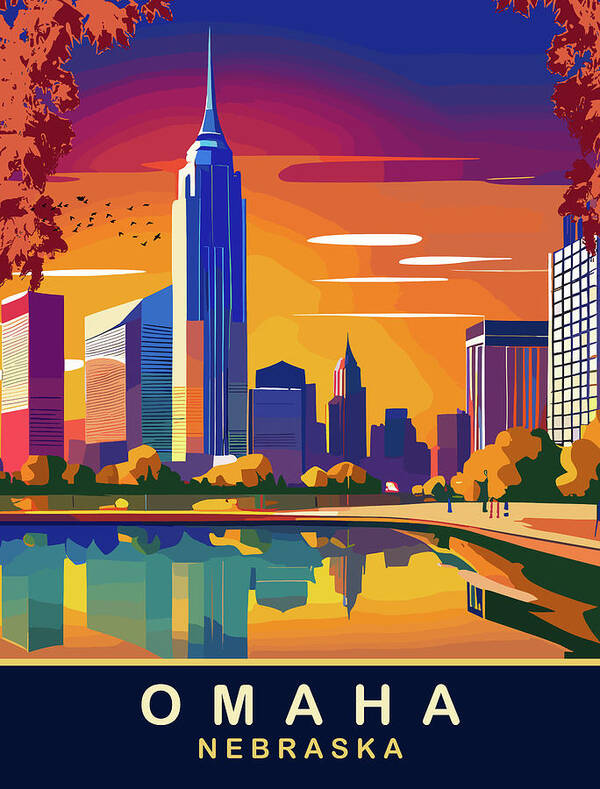 Omaha Poster featuring the digital art Omaha Wallpaper by Long Shot