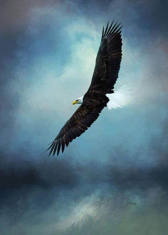 On Wings Like Eagles Poster featuring the painting On Wings Like Eagles - Bird Art by Jordan Blackstone