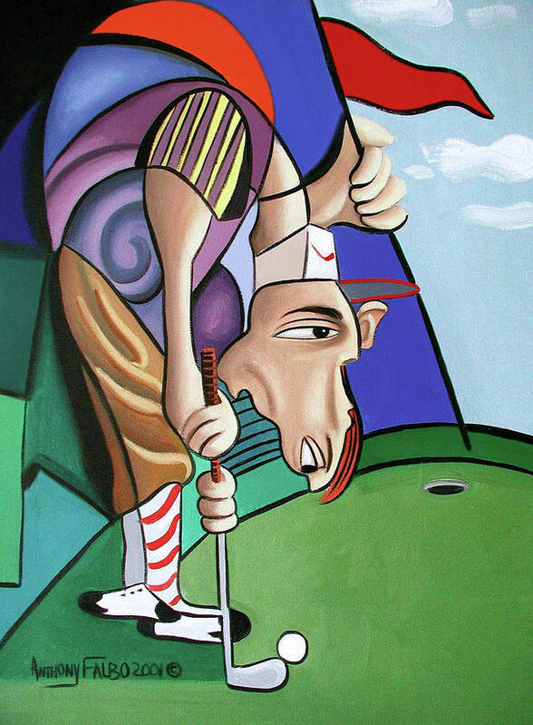 Par For The Course Poster featuring the painting Par For The Course by Anthony Falbo