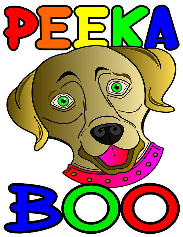 Peek-A-Boo Mug Border Print Dog