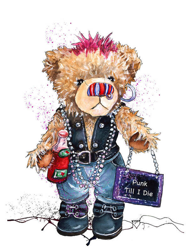 Bear Poster featuring the photograph Punk Till I Die by Miki De Goodaboom