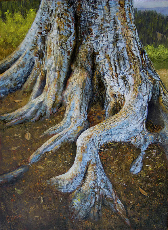 Tree Poster featuring the painting Reaching Out by Hone Williams