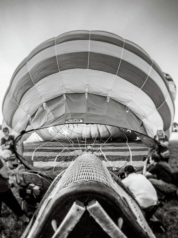 Balloon Poster featuring the photograph Right Down The Basket by Steve Stanger